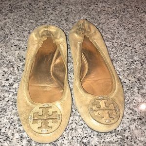 Tory Burch Ballerina flats GOLD! 7.5